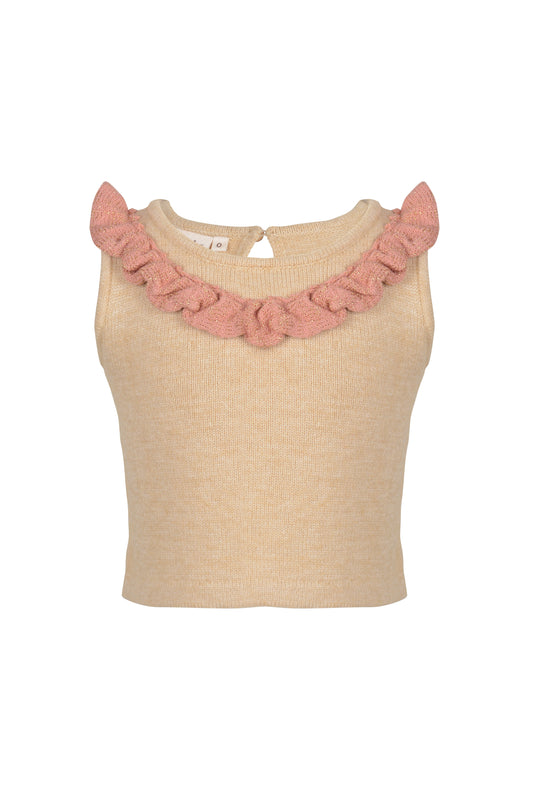 FRANKIE Knit Singlet Peach